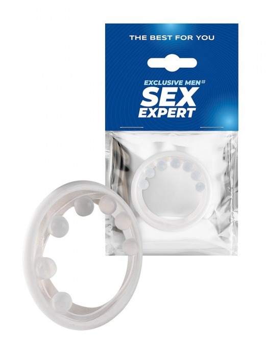 Эрекционное кольцо с мягкой стимулирующей насадкой - Sex Expert - в Омске купить с доставкой