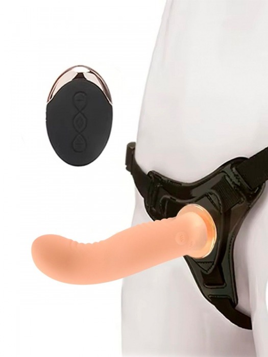 Женский вибрострапон со съемной насадкой и пультом ДУ - Erokay - купить с доставкой в Омске