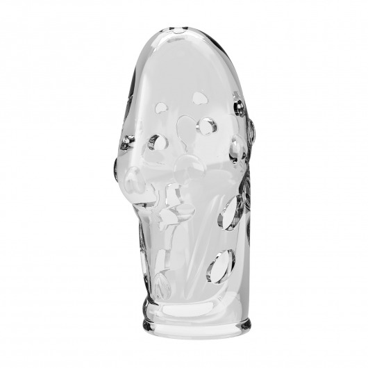 Прозрачная насадка на пенис Booker - 8 см. - Baile - в Омске купить с доставкой