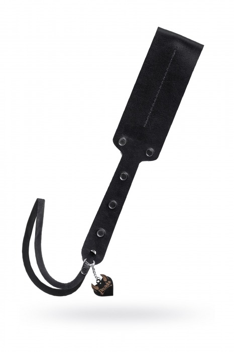 Черный кожаный пэддл - 32 см. - Pecado - купить с доставкой в Омске