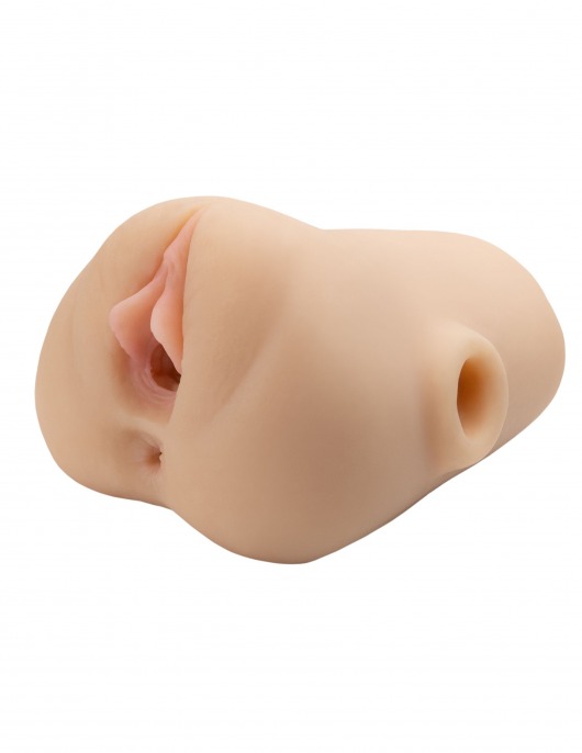 Телесный мастурбатор с вибрацией Double Pounder Vibrating Squeeze Stroker - Pipedream - в Омске купить с доставкой