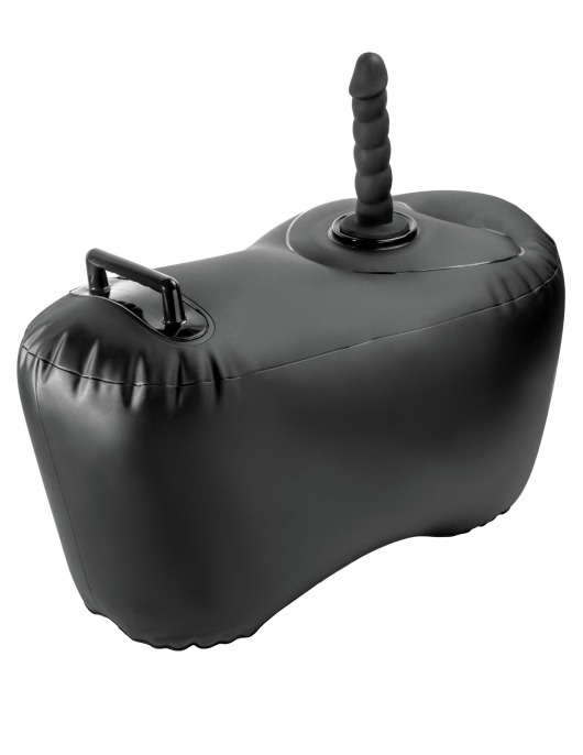 Черное надувное кресло с платформой для фиксации дилдо Body Dock Inflatable Love Seat - Pipedream - купить с доставкой в Омске