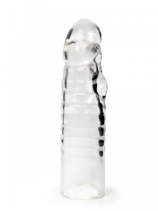 Прозрачная закрытая насадка на член - 15 см. - Sex Expert - в Омске купить с доставкой