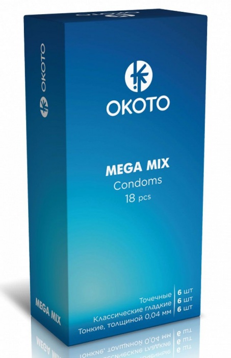 Презервативы OKOTO Mega Mix - 18 шт. - Sitabella - купить с доставкой в Омске