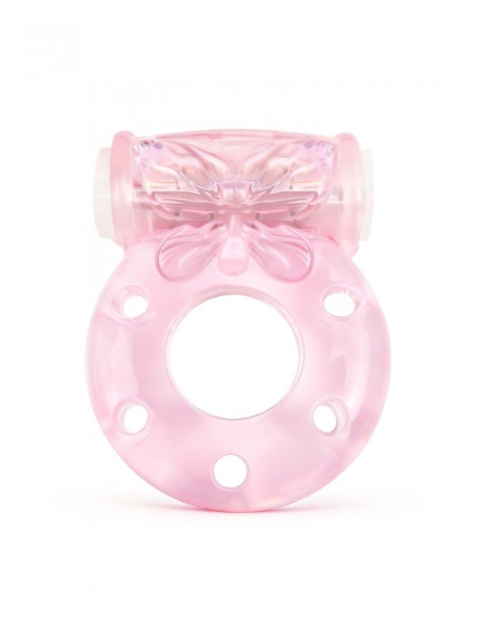Розовое эрекционное виброкольцо с бабочкой - 1137 - в Омске купить с доставкой