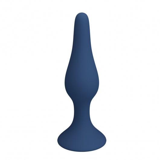 Синяя анальная пробка Slim Anal Plug L - 12,4 см. - Baile