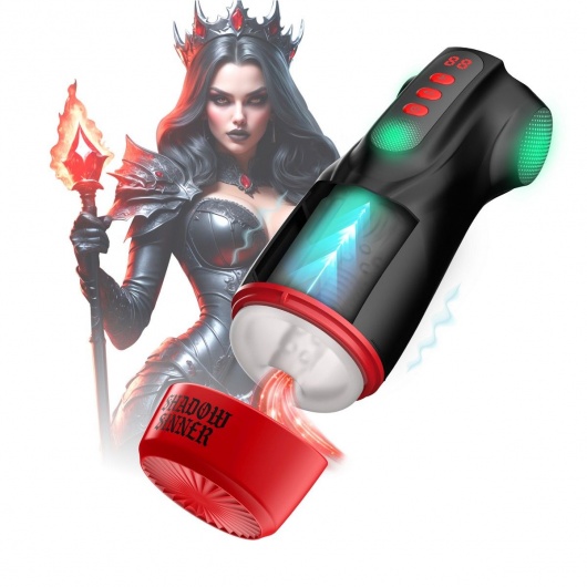 Интерактивный мастурбатор Raven с вакуумом, вибрацией и подсветкой - Shots Media BV - в Омске купить с доставкой