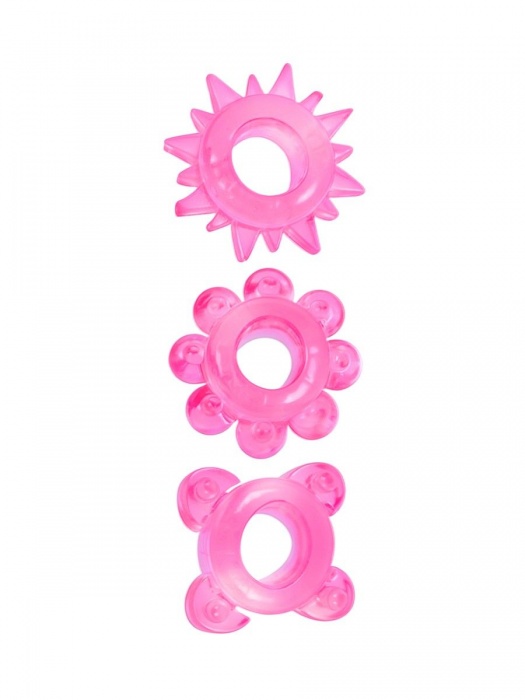 Комплект из 3 розовых эрекционных колец - Erowoman-Eroman - в Омске купить с доставкой