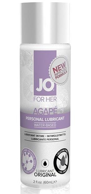 Лубрикант на водной основе для женщин JO AGAPE LUBRICANT ORIGINAL - 60 мл. - System JO - купить с доставкой в Омске