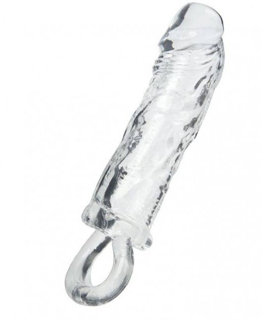 Прозрачная насадка с петлёй для фиксации - 14 см. - ToyFa - в Омске купить с доставкой