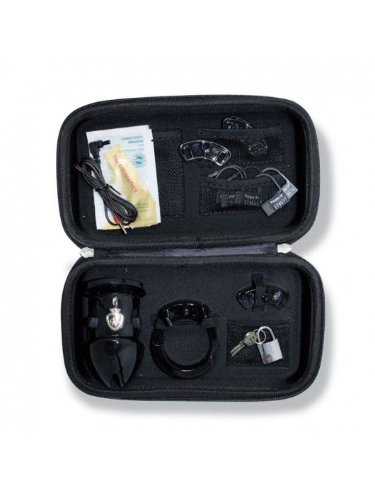 Пояс верности с электростимуляцией Mystim Pubic Enemy No1 Black Edition - MyStim - купить с доставкой в Омске