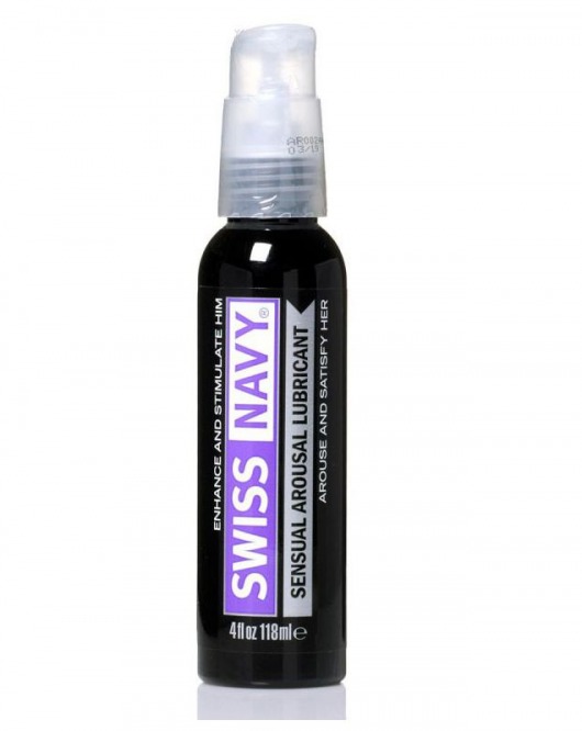 Возбуждающий гель-лубрикант на водной основе Sensual Arousal Lubricant  - 118 мл. - Swiss navy - купить с доставкой в Омске