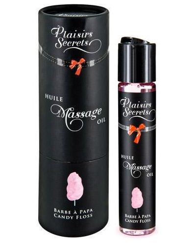 Массажное масло с ароматом сладкой ваты Huile de Massage Gourmande Barbe à Papa - 59 мл. - Plaisir Secret - купить с доставкой в Омске