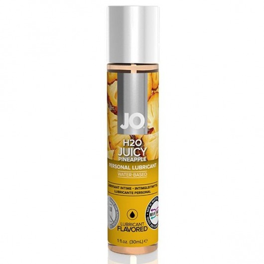 Смазка с ароматом ананаса JO Flavored Juicy Pineapple - 30 мл. - System JO - купить с доставкой в Омске