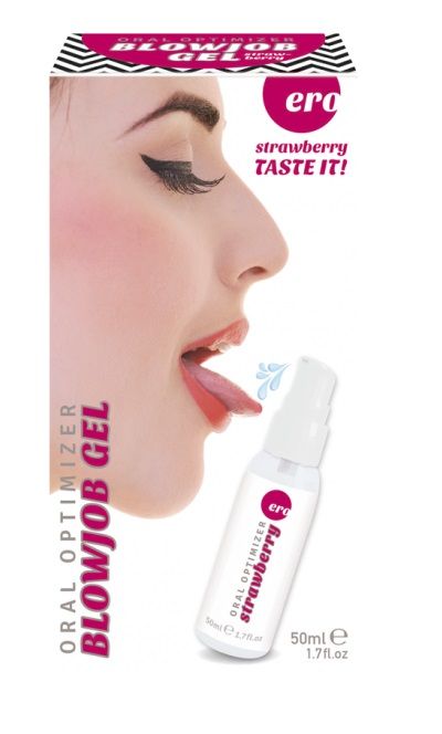 Увлажняющий гель для орального секса с ароматом клубники - 50 мл. - Ero - купить с доставкой в Омске