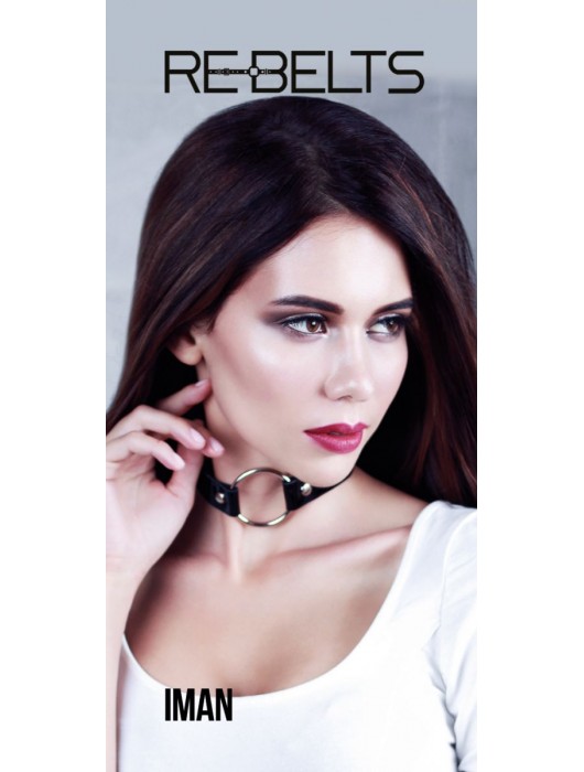 Чёрный чокер-кляп Iman Black - Rebelts - купить с доставкой в Омске