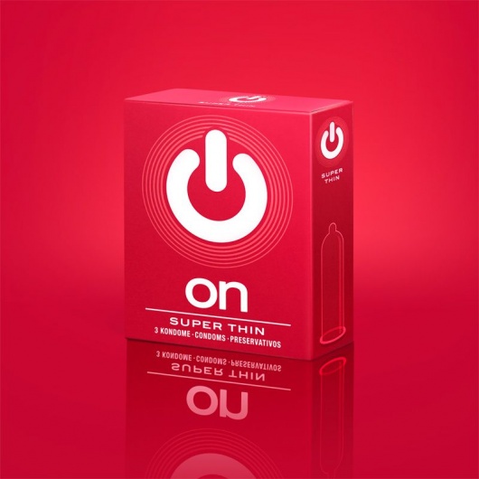 Супертонкие презервативы ON) Super Thin - 3 шт. - ON) - купить с доставкой в Омске