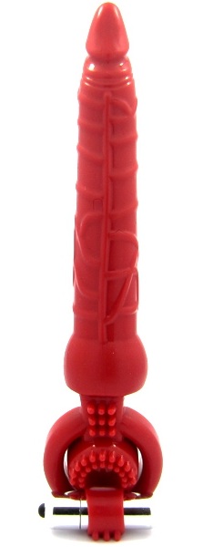 Красная вибронасадка с анальным стимулятором - ToyFa - в Омске купить с доставкой