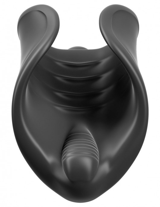 Чёрный мастурбатор Vibrating Silicone Stimulator с вибрацией - Pipedream - в Омске купить с доставкой