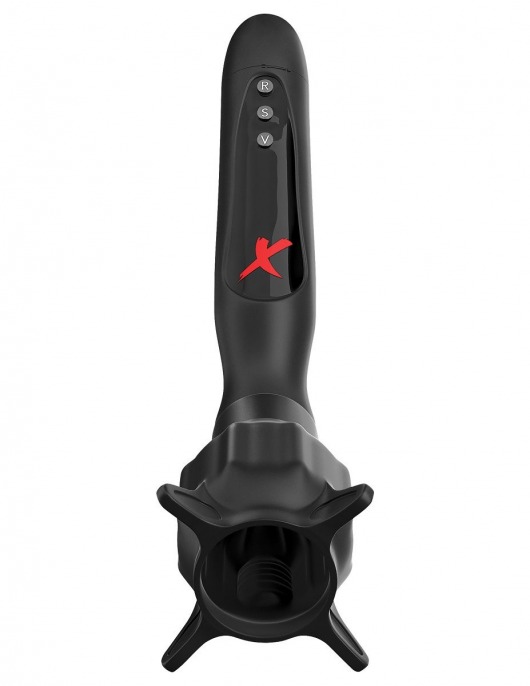 Чёрный вибростимулятор для головки члена с эффектом всасывания Vibrating Roto-Sucker - Pipedream - в Омске купить с доставкой