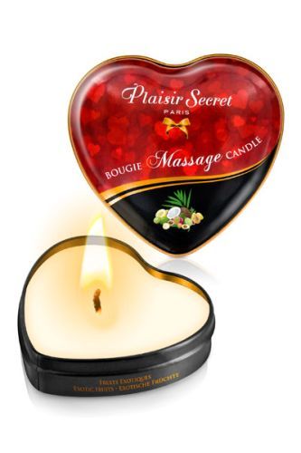 Массажная свеча с ароматом экзотических фруктов Bougie Massage Candle - 35 мл. - Plaisir Secret - купить с доставкой в Омске