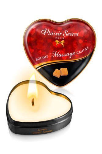 Массажная свеча с ароматом карамели Bougie Massage Candle - 35 мл. - Plaisir Secret - купить с доставкой в Омске