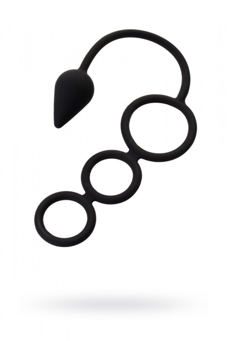 Тройное эрекционное кольцо с анальным хвостом Drop S-size - Erotist Adult Toys - в Омске купить с доставкой