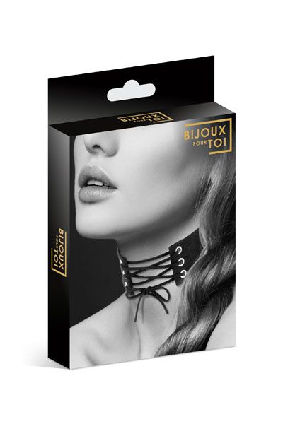 Оригинальный ошейник-чокер со шнуровкой - Bijoux Pour Toi - купить с доставкой в Омске