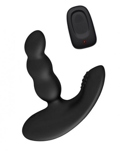 Черный силиконовый стимулятор простаты Levett Nitoc с пультом ДУ - Levett - в Омске купить с доставкой