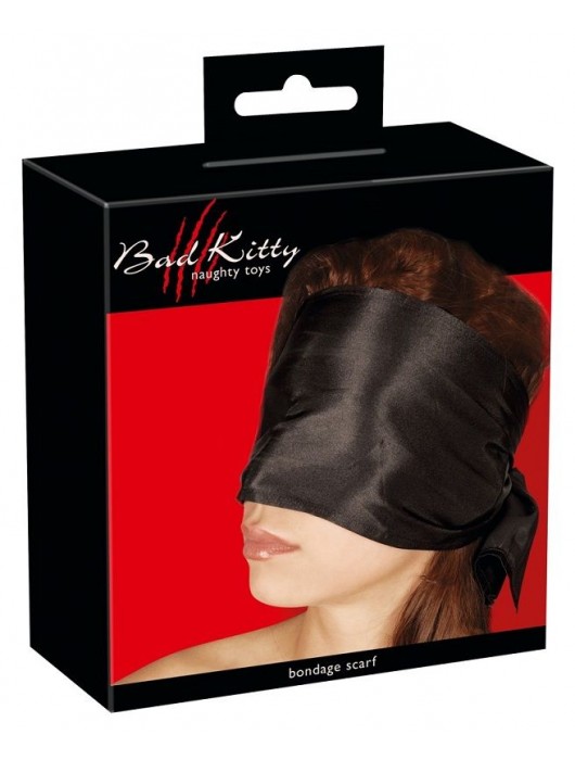 Широкая повязка-шарф на глаза Bad Kitty Bondage Scarf - Orion - купить с доставкой в Омске