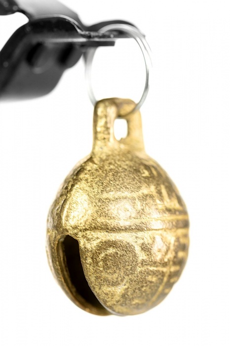 Черно-золотистые зажимы для сосков TOYFA Theatre - ToyFa - купить с доставкой в Омске