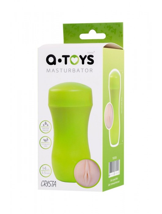 Мастурбатор-вагина A-Toys в зеленой колбе - A-toys - в Омске купить с доставкой