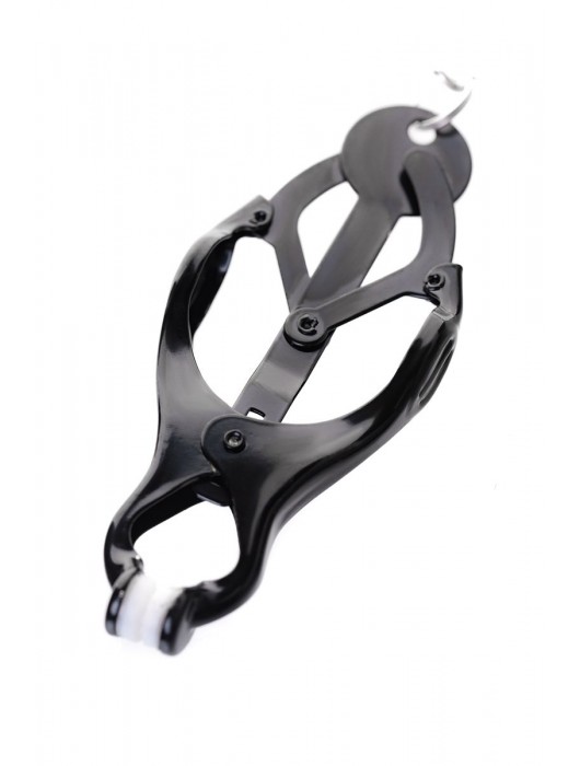 Черно-серебристые зажимы для сосков с кольцом для пениса TOYFA Metal - ToyFa - купить с доставкой в Омске