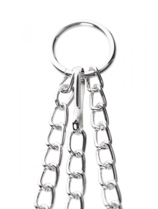 Черно-серебристые зажимы для сосков с кольцом для пениса TOYFA Metal - ToyFa - купить с доставкой в Омске