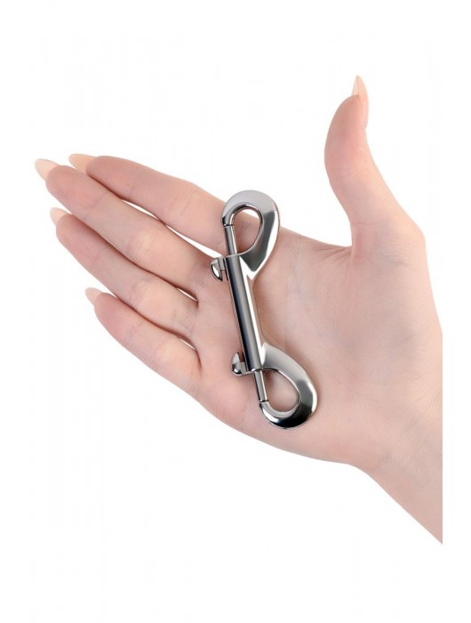 Серебристый двухсторонний карабин TOYFA Metal - ToyFa - купить с доставкой в Омске