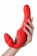 Красный безремневой страпон с вибрацией - ToyFa - купить с доставкой в Омске