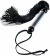 Черный мини-флоггер с резиновыми хвостами - 26 см. - ToyFa - купить с доставкой в Омске