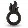Черное эрекционное кольцо-пламя Rooster Hawk - Velv or - в Омске купить с доставкой