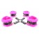 Набор фиксаторов краб с розовым мехом BDSM Light - БДСМ Арсенал - купить с доставкой в Омске Набор фиксаторов краб с розовым мехом BDSM Light - БДСМ Арсенал - купить с доставкой в Омске