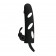 Чёрная насадка с клиторальным вибростимулятором и закрытой головкой - 14 см. - Baile - в Омске купить с доставкой Чёрная насадка с клиторальным вибростимулятором и закрытой головкой - 14 см. - Baile - в Омске купить с доставкой