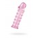 Гелевая розовая насадка на фаллос с шипами - 12 см. - Toyfa Basic - в Омске купить с доставкой